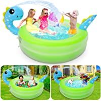 Otes Piscina Hinchable Dinosaurio- Piscina Inflable Niños - Exquisita Forma de Dinosaurio y Patrón- Material PVC…